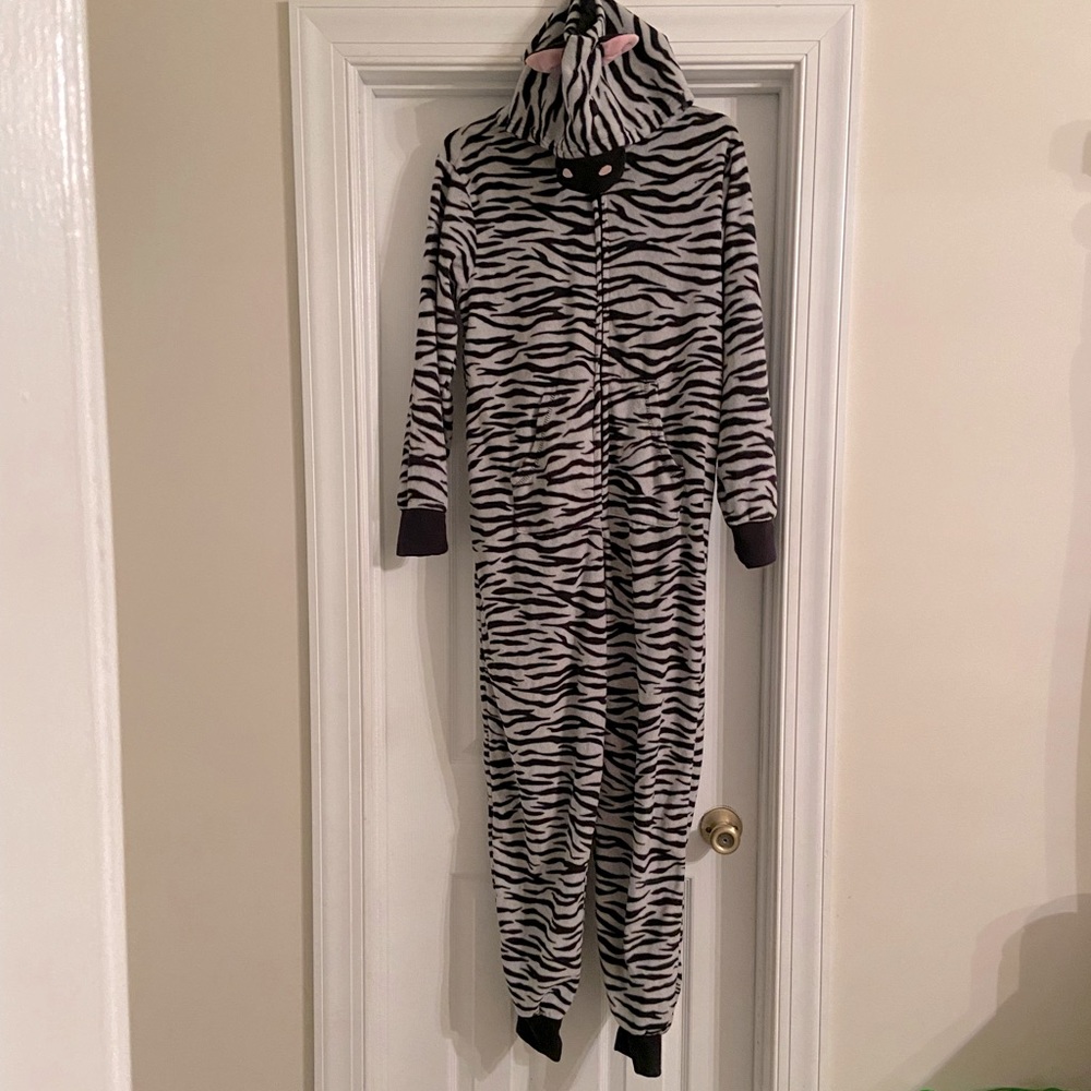 Zebra one-piece PJ’s